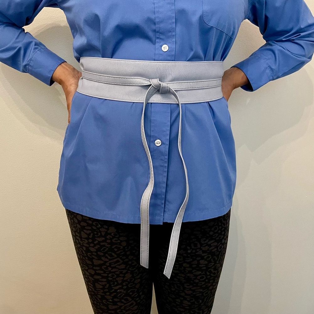 Pale blue obi belt